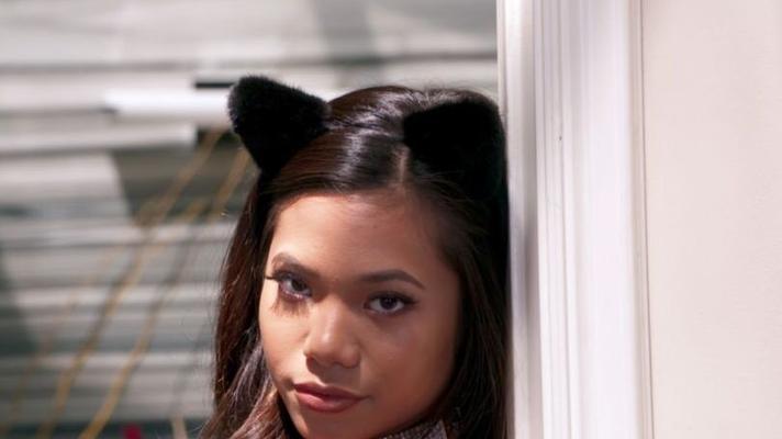 Vina Sky - FishnetBodySuit Screencaps