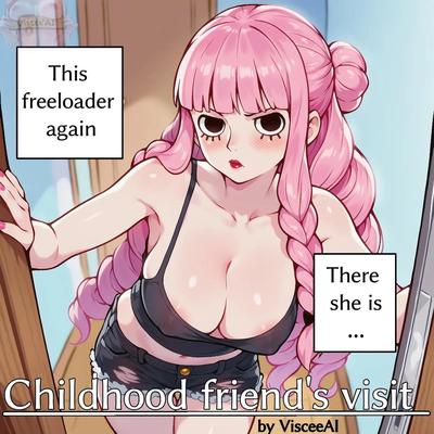 幼なじみの友人の訪問